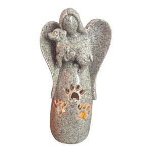 Dog Memorial Angel Tea Light Candle Holder Statue Bereavement Pet Memorial Gift